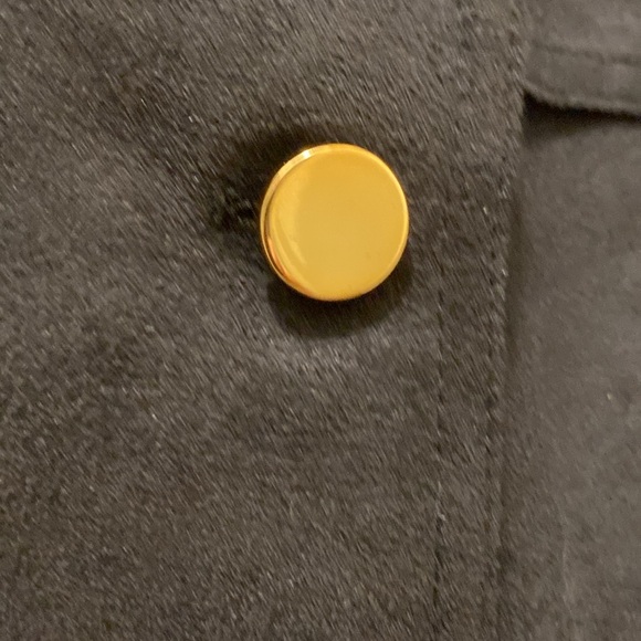 NWT VICKY TIEL BLACK DOUBLE BREASTED TRENCH COAT - Picture 4 of 9